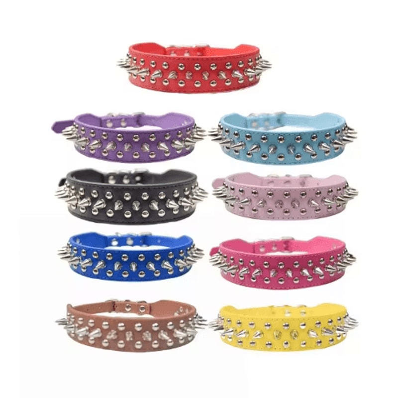 RebelPaws Punk Spike Dog Collar For Small Dogs Cats 5