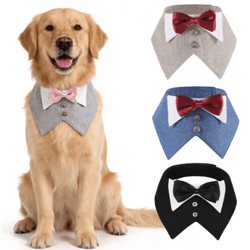 sucado elegant dog tuxedo bandana for weddings & special occasions