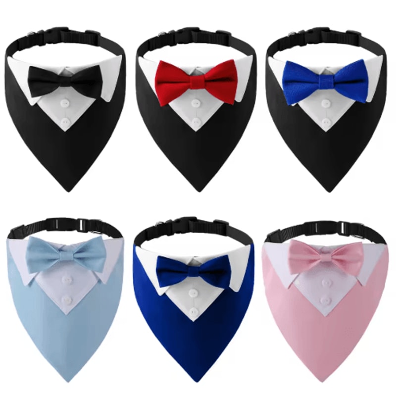 Sucado Elegant Dog Bow Tie Collar For Weddings Special Events 0