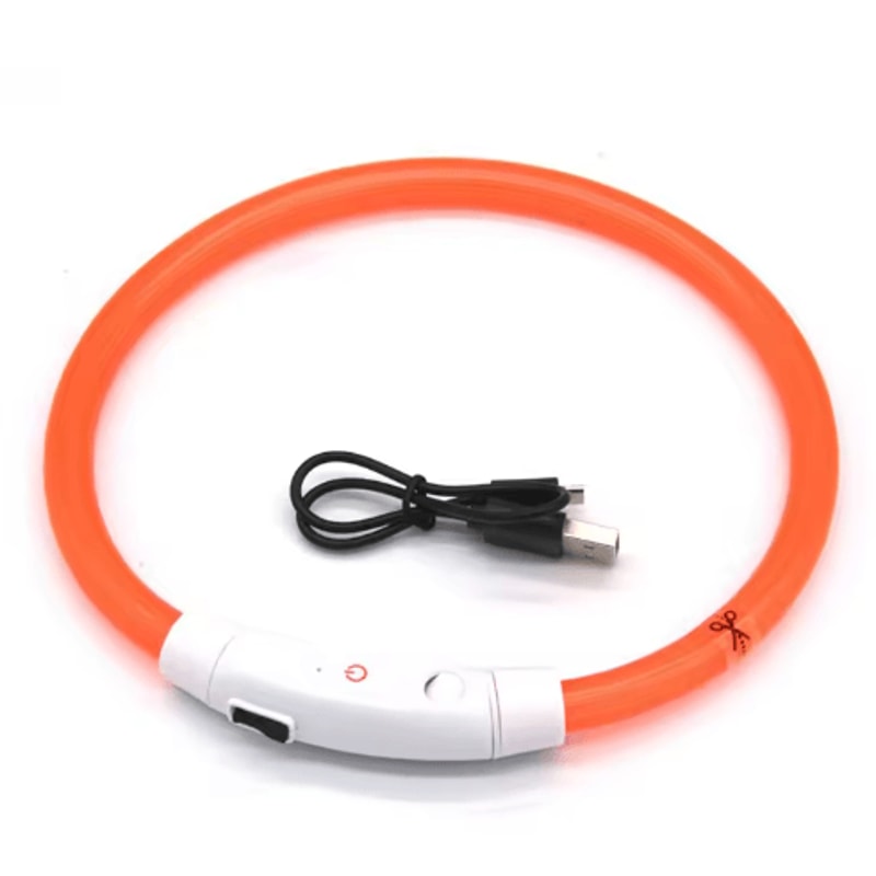 GlowGuard LED Dog Collar For Nighttime Safety Visibility 1