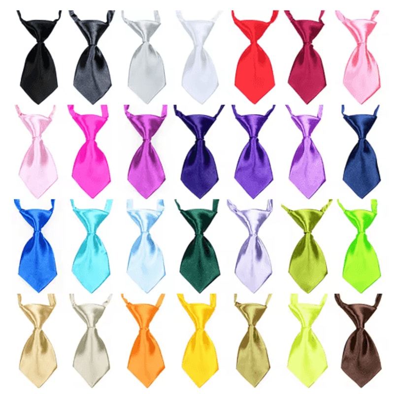 Paw Charm Adjustable Pet Bow Tie Set For Dogs Cats 7