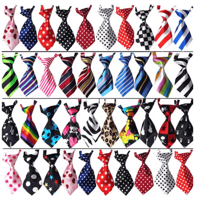 Paw Charm Adjustable Pet Bow Tie Set For Dogs Cats 0