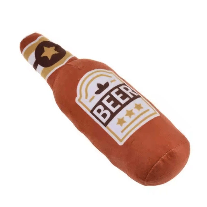 Brew Buddy Squeaky Plush Dog Toy Bite Resistant Interactive Chew Toy For Dogs 1