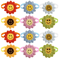 Elegant Floral Dog Bow Tie Set Adjustable Puppy Cat Grooming Collar Accessories 50100PCS 1