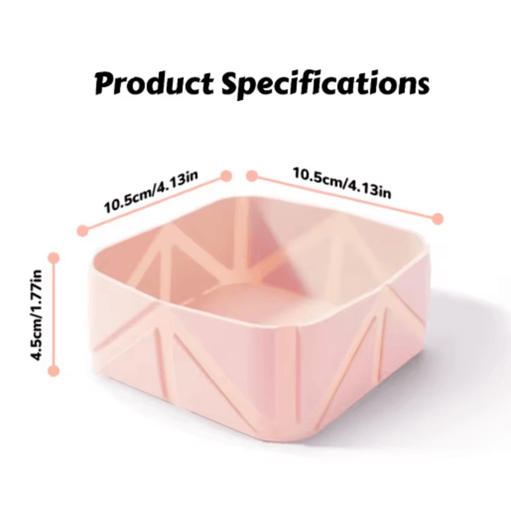 FoldEase Collapsible Pet Travel Bowl Portable Silicone Dog Cat Food Water Bowl 9