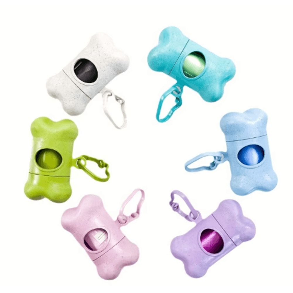 BoneClip Pet Waste Bag Dispenser Portable Dog Poop Bag Holder With Clip For Walks Outdoor Travel 6