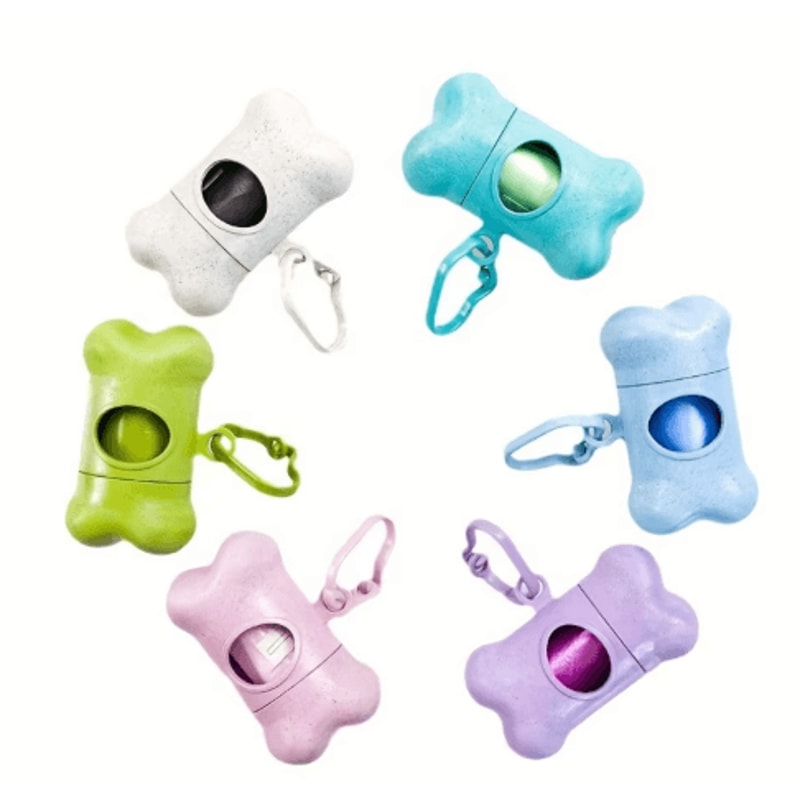 BoneClip Pet Waste Bag Dispenser Portable Dog Poop Bag Holder With Clip For Walks Outdoor Travel 6