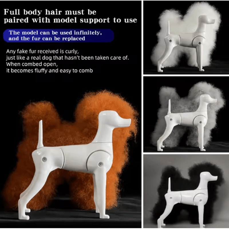 ProGroom Standard Poodle Practice Model Full Body Grooming Training Dog With Skeleton Structure 8