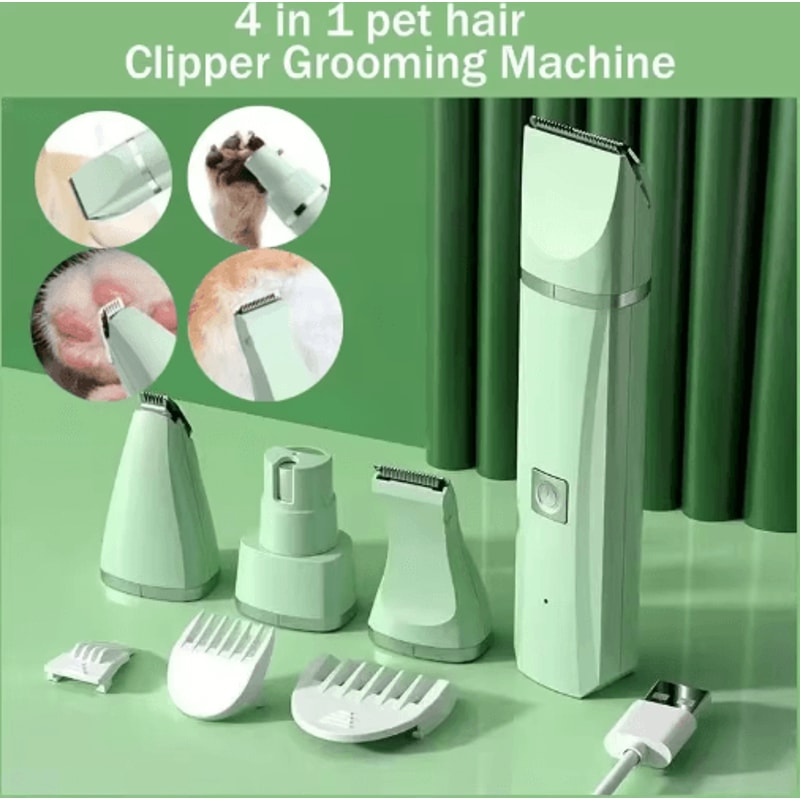 TrimPro 4in1 Cordless Pet Grooming Clipper Low Noise Dog Cat Hair Trimmer With TypeC Charging 0