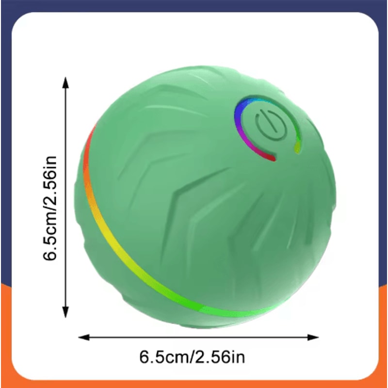 RolliPlay Smart Interactive Dog Ball Automatic Moving Bouncing USB Rechargeable Pet Toy 12