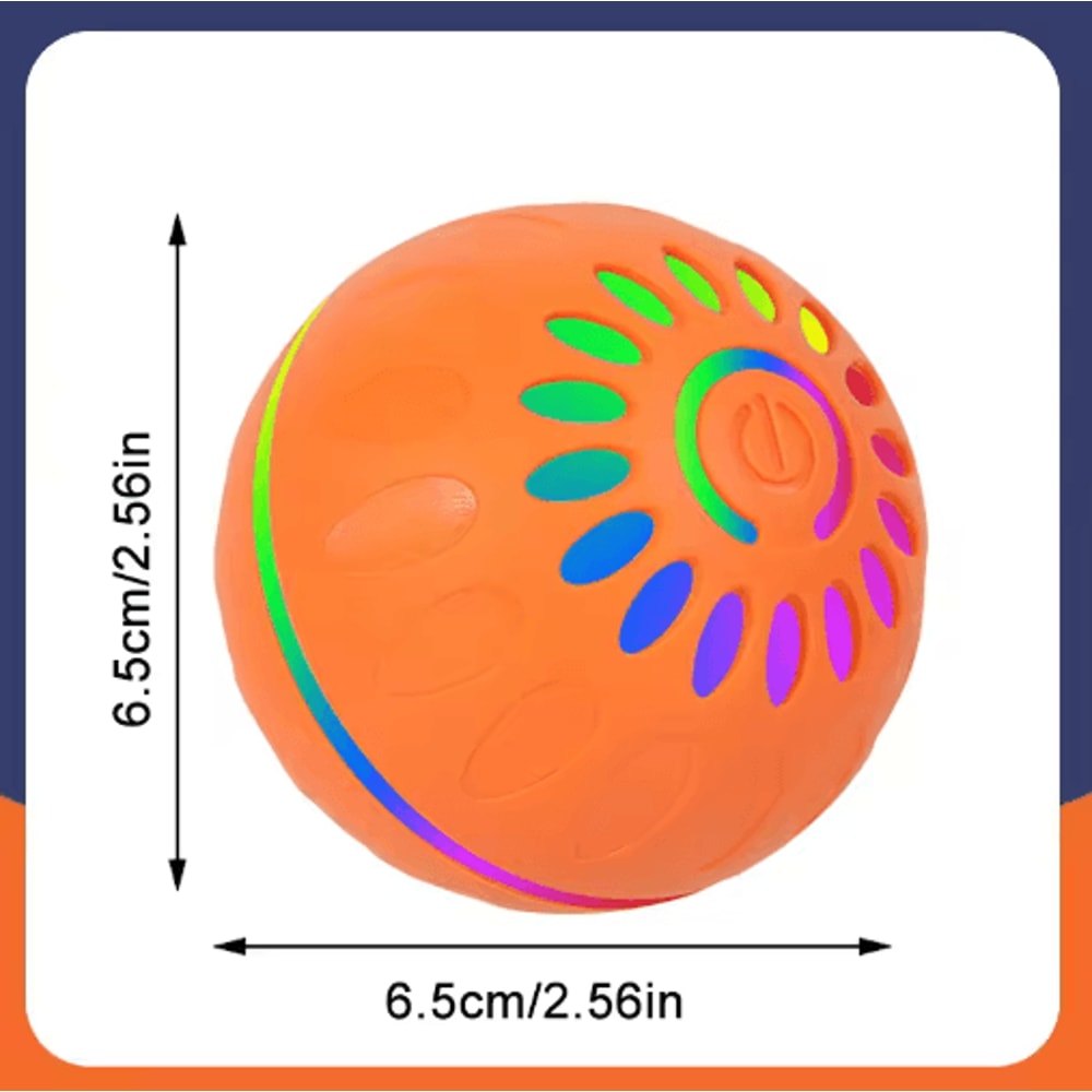 RolliPlay Smart Interactive Dog Ball Automatic Moving Bouncing USB Rechargeable Pet Toy 4