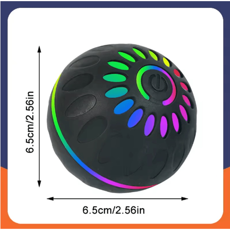 RolliPlay Smart Interactive Dog Ball Automatic Moving Bouncing USB Rechargeable Pet Toy 5