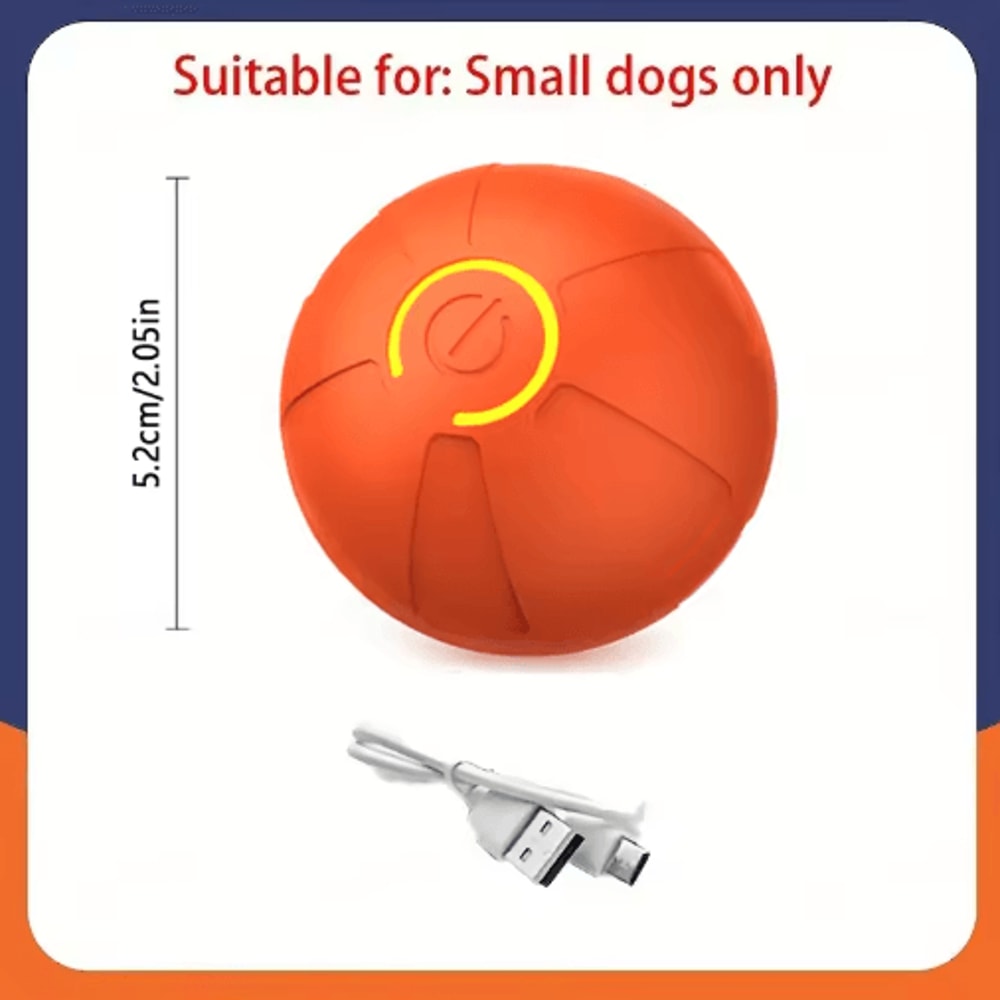 RolliPlay Smart Interactive Dog Ball Automatic Moving Bouncing USB Rechargeable Pet Toy 8