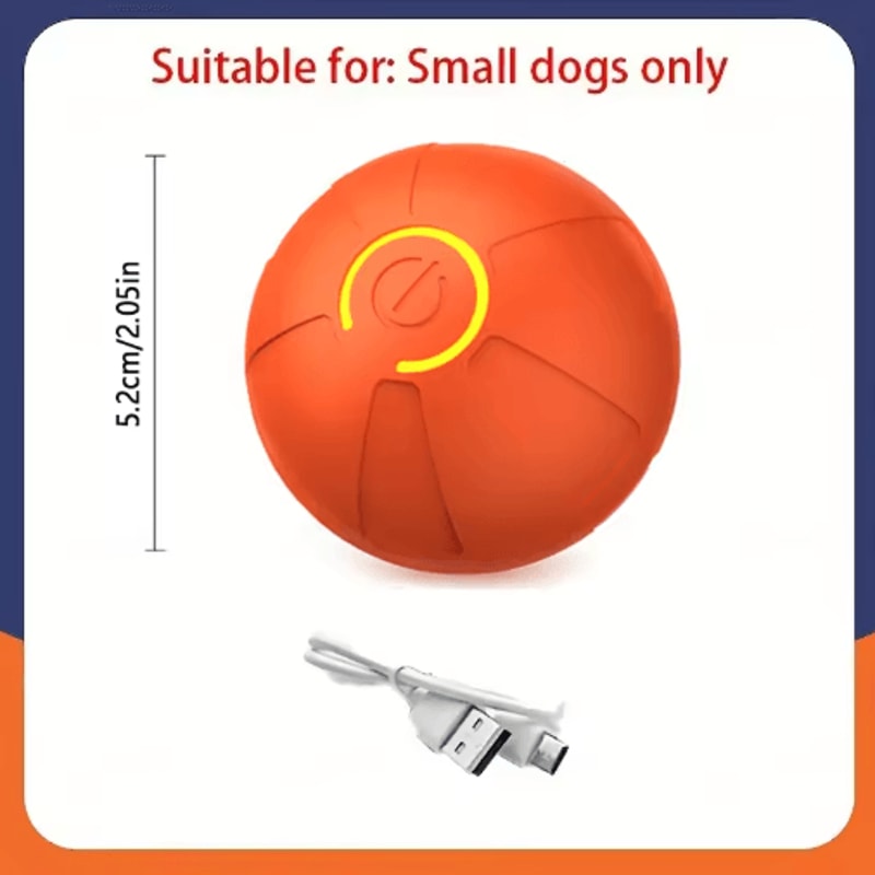RolliPlay Smart Interactive Dog Ball Automatic Moving Bouncing USB Rechargeable Pet Toy 8