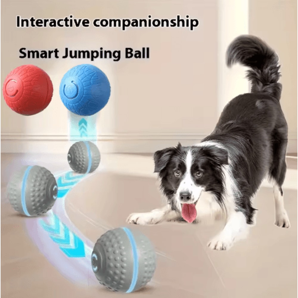 RolliPlay Smart Interactive Dog Ball Automatic Moving Bouncing USB Rechargeable Pet Toy 0