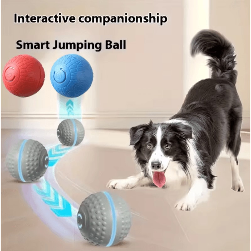 RolliPlay Smart Interactive Dog Ball Automatic Moving Bouncing USB Rechargeable Pet Toy 0