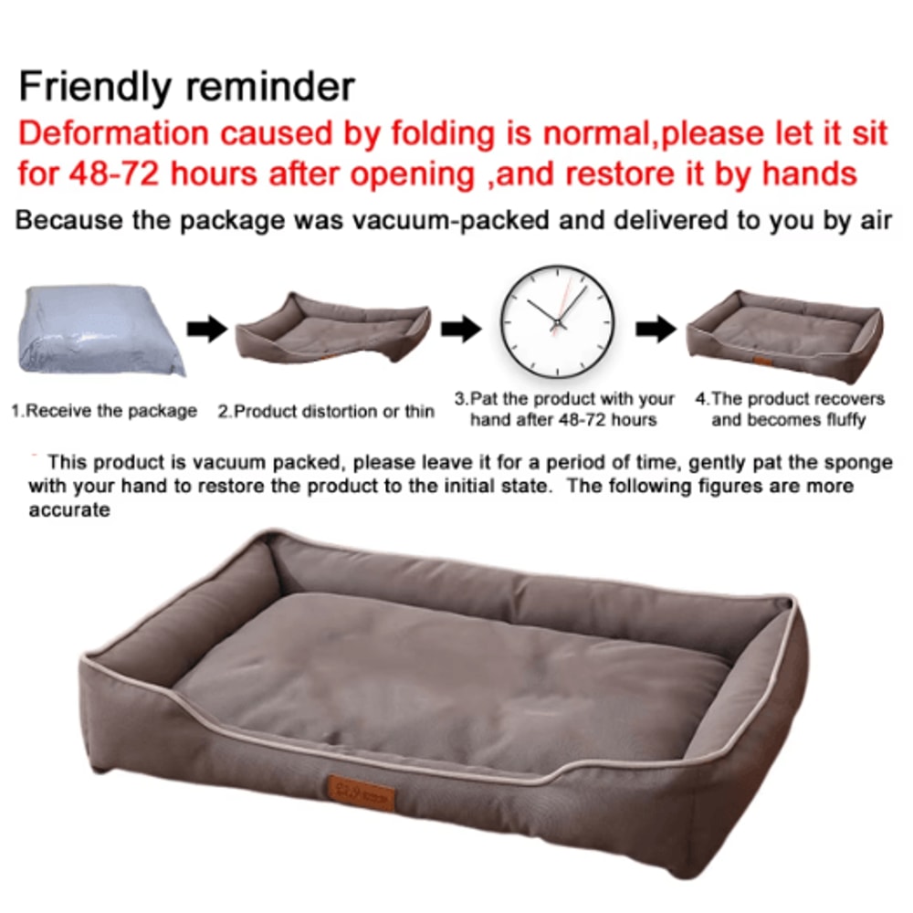 CloudNest Waterproof Dog Bed Thickened BiteResistant Sofa Mattress For Large Dogs Cats 9