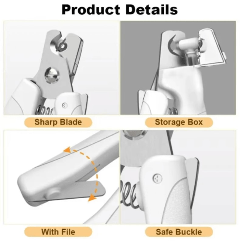 GlowTrim LED Pet Nail Clipper Multifunction Dog Cat Nail Trimmer With Blood Line Light 2