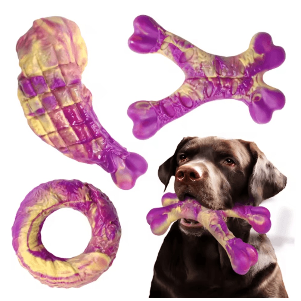 BeefBuddy Tough Chew Dog Toy Durable Beef Flavor Interactive Toy For Training Anxiety Relief 1