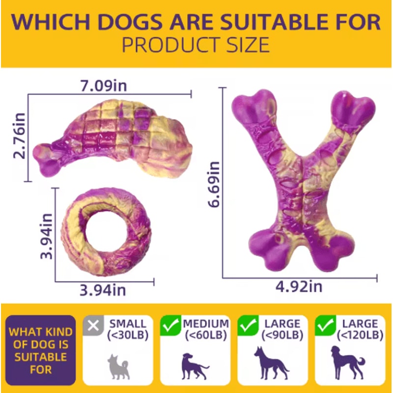 BeefBuddy Tough Chew Dog Toy Durable Beef Flavor Interactive Toy For Training Anxiety Relief 6