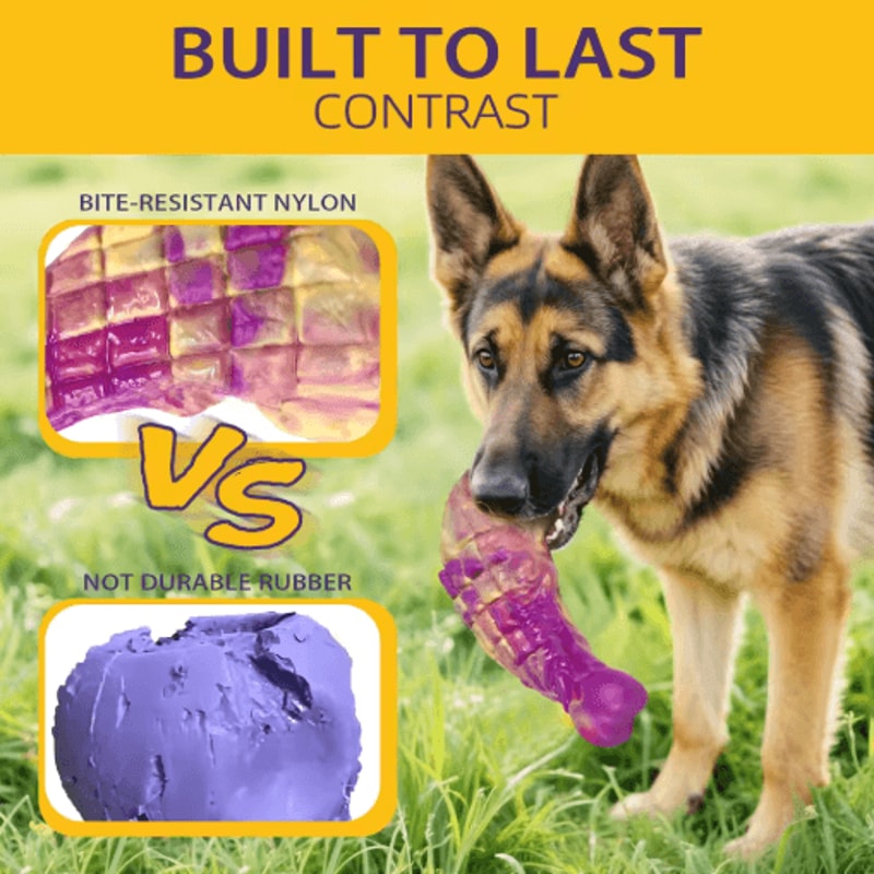 BeefBuddy Tough Chew Dog Toy Durable Beef Flavor Interactive Toy For Training Anxiety Relief 7