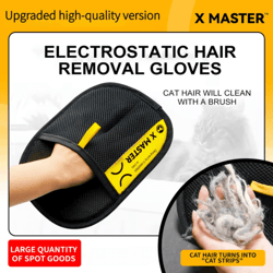 furguard grooming gloves – large static pet hair remover gloves for dogs, cats & furniture