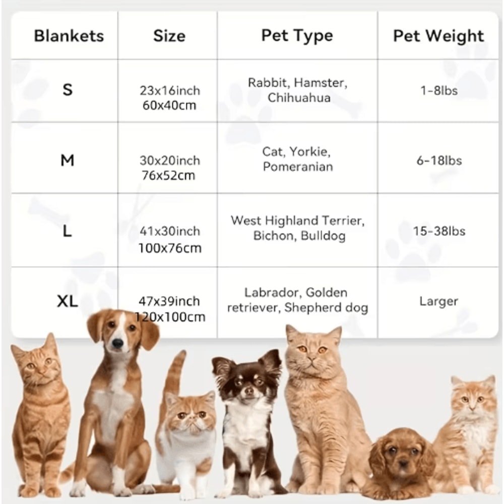 CozyPaw Flannel Pet Blanket Soft Paw Print Puppy Cat Blanket For Warmth Comfort 9