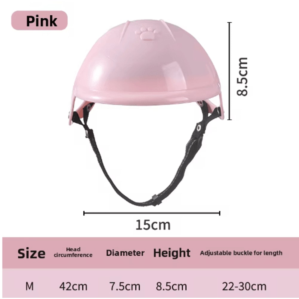 RideSafe Pink Pet Helmet Protective Motorcycle Helmet For Dogs Cats Outdoor Travel 2