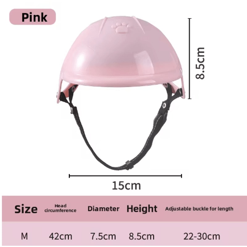 RideSafe Pink Pet Helmet Protective Motorcycle Helmet For Dogs Cats Outdoor Travel 2