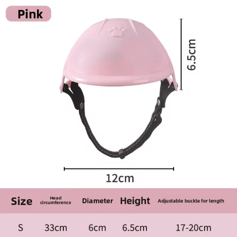 RideSafe Pink Pet Helmet Protective Motorcycle Helmet For Dogs Cats Outdoor Travel 3