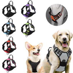 controlmax no pull dog harness – heavy duty reflective harness with handle for medium & large dogs