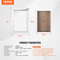 SucceBuy Weatherproof Pet Door Aluminum Frame Doggy Door With Secure Lock Flap System 2