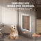 SucceBuy Weatherproof Pet Door Aluminum Frame Doggy Door With Secure Lock Flap System 7