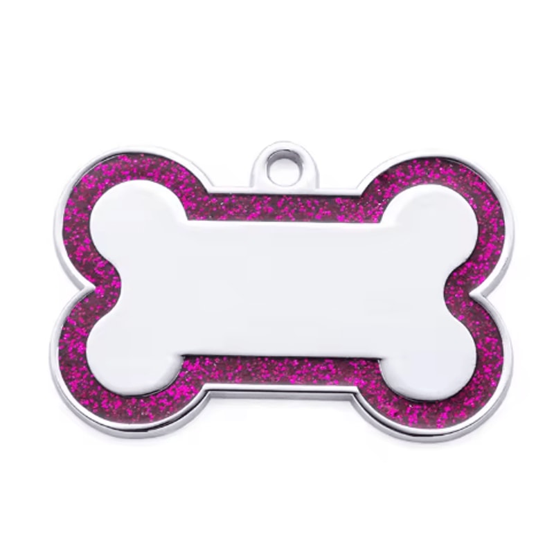 SparkTag Custom Glitter Pet ID Tag DoubleSided Personalized Dog Cat Name Pendant 1