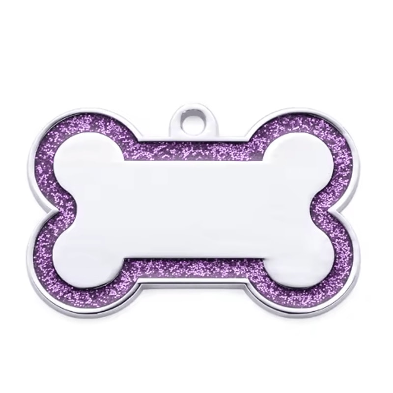 SparkTag Custom Glitter Pet ID Tag DoubleSided Personalized Dog Cat Name Pendant 3