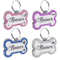 SparkTag Custom Glitter Pet ID Tag DoubleSided Personalized Dog Cat Name Pendant 0