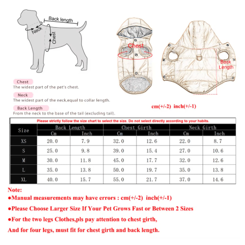 SnugglePaw Winter Dog Hoodie Warm Fleece Dog Coat With DRing For Small Medium Dogs 4