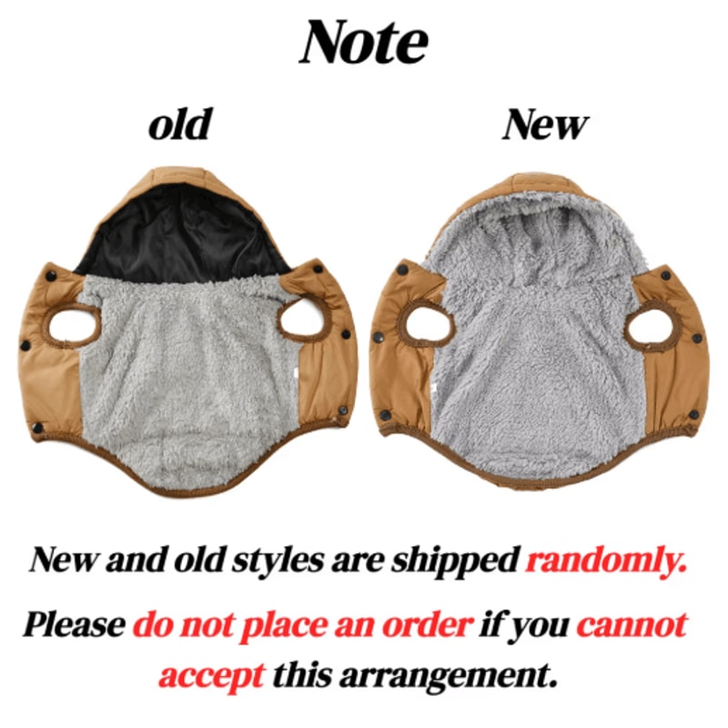 SnugglePaw Winter Dog Hoodie Warm Fleece Dog Coat With DRing For Small Medium Dogs 7