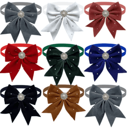 luxespark diamond pet bow tie set – adjustable grooming bows for dogs & cats (50/100pcs)