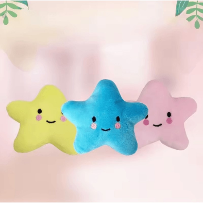 StarSqueak Plush Pet Toy Soft Pentagram Squeaky Toy For Dogs Cats 7