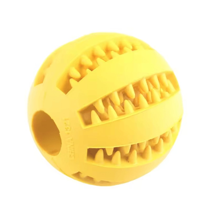 TreatBounce Interactive Dog Ball Bite Resistant Treat Dispensing Chew Toy For Dogs Cats 2