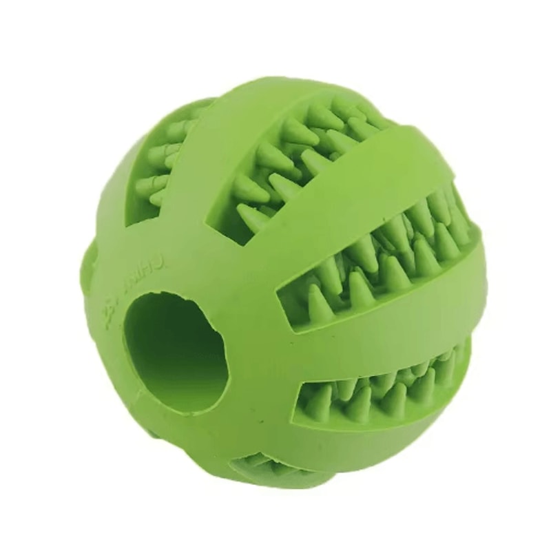 TreatBounce Interactive Dog Ball Bite Resistant Treat Dispensing Chew Toy For Dogs Cats 4