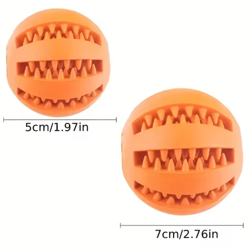 TreatBounce Interactive Dog Ball Bite Resistant Treat Dispensing Chew Toy For Dogs Cats 8