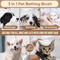 3in1 Silicone Dog Bath Brush Shampoo Dispenser For Gentle Pet Grooming 4