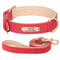 Personalized PU Leather Dog Collar With Free Engraved Nameplate For All Dog Sizes 14