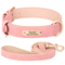 Personalized PU Leather Dog Collar With Free Engraved Nameplate For All Dog Sizes 16