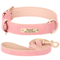 Personalized PU Leather Dog Collar With Free Engraved Nameplate For All Dog Sizes 16