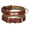 Personalized PU Leather Dog Collar With Free Engraved Nameplate For All Dog Sizes 6