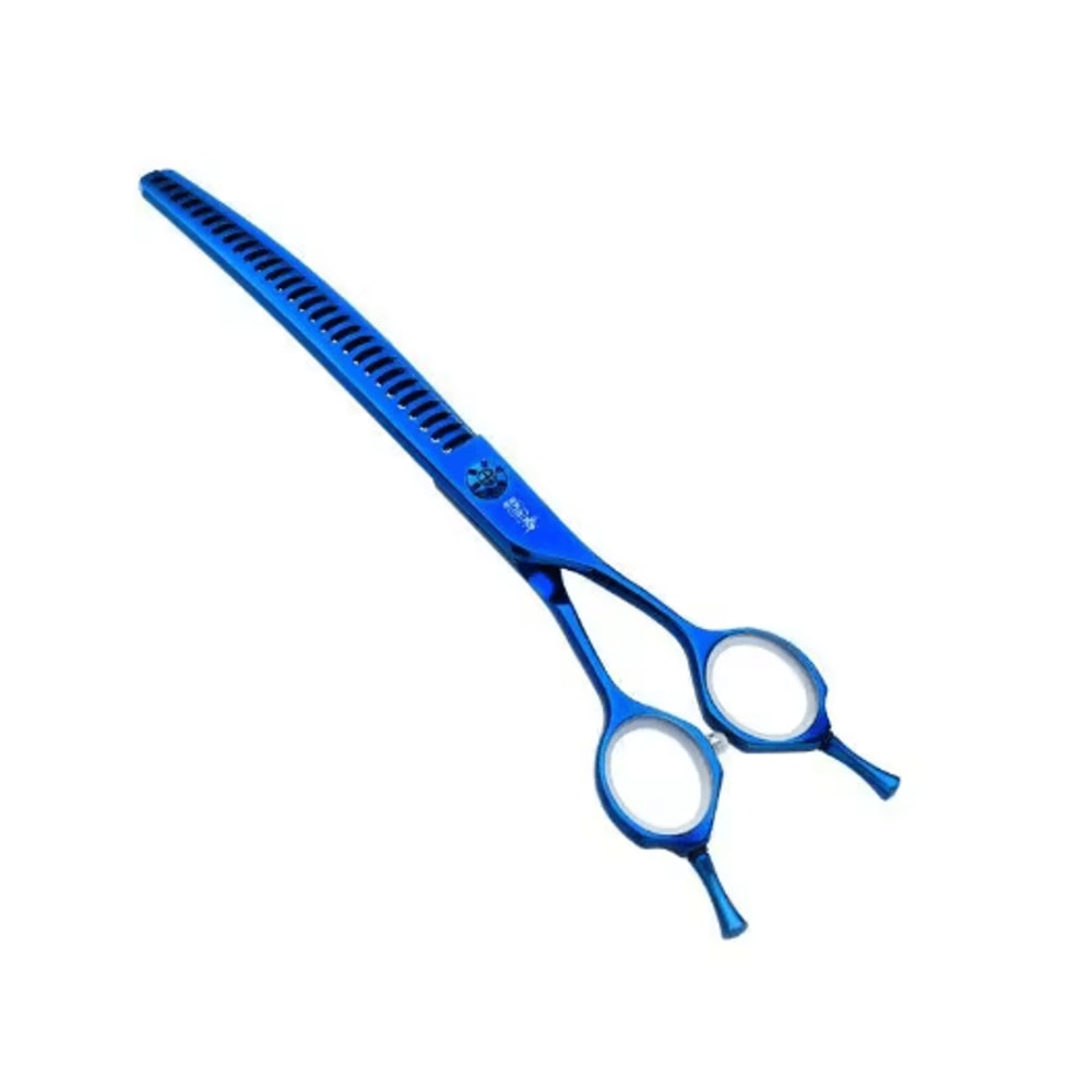 Professional 7 Inch JP440C Pet Grooming Scissors Set With Curved Fishbone Teeth Blades 10