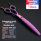 Professional 7 Inch JP440C Pet Grooming Scissors Set With Curved Fishbone Teeth Blades 3